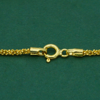 18k Gold Flash Plated Margherita Chain Bracelet, Delicate Sparkle Gold Bracelet, Minimal Everyday Jewellery, Gift for Her