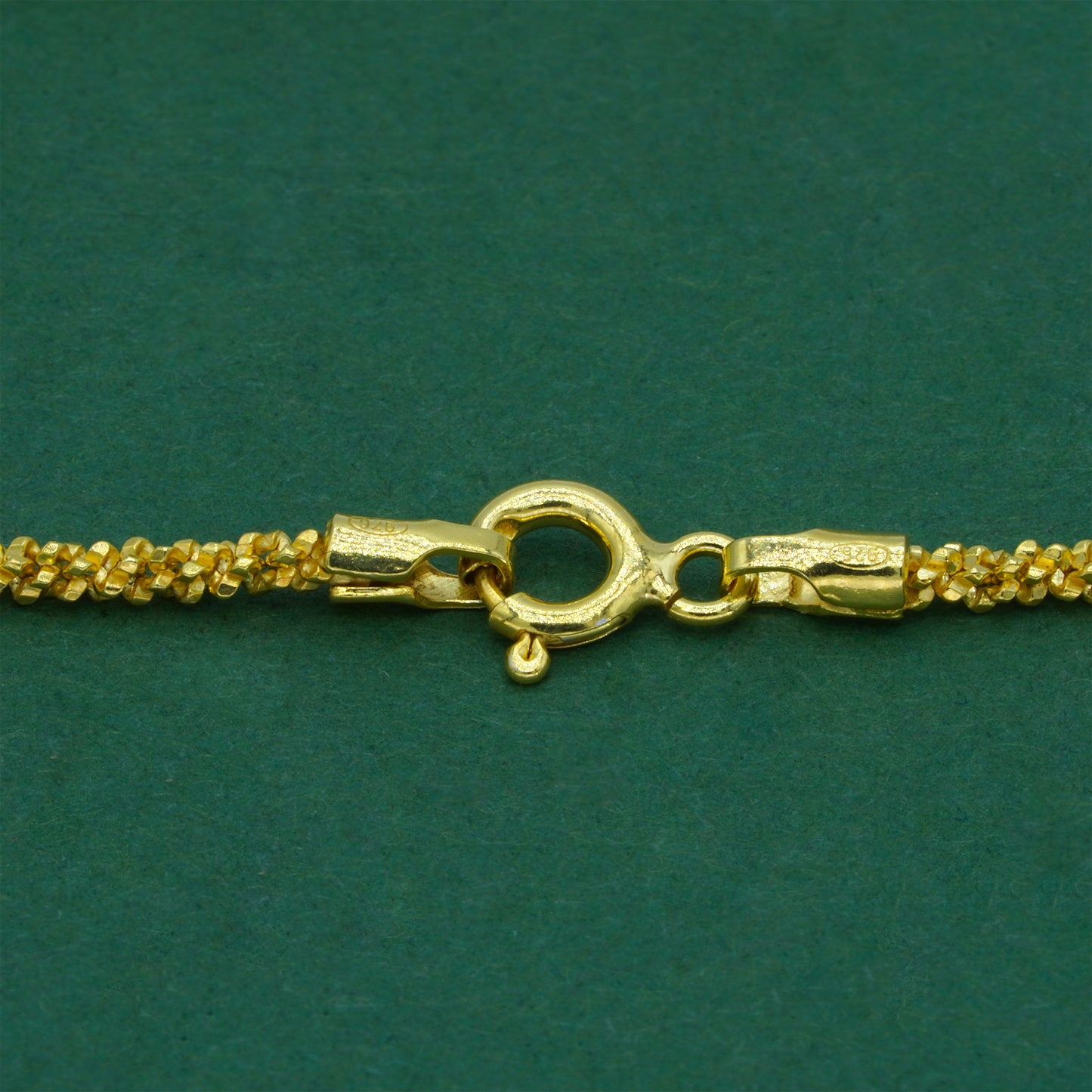 18k Gold Flash Plated Margherita Chain Anklet, Delicate Sparkle Gold Ankle Bracelet, Minimal Everyday Jewellery, Gift for Her