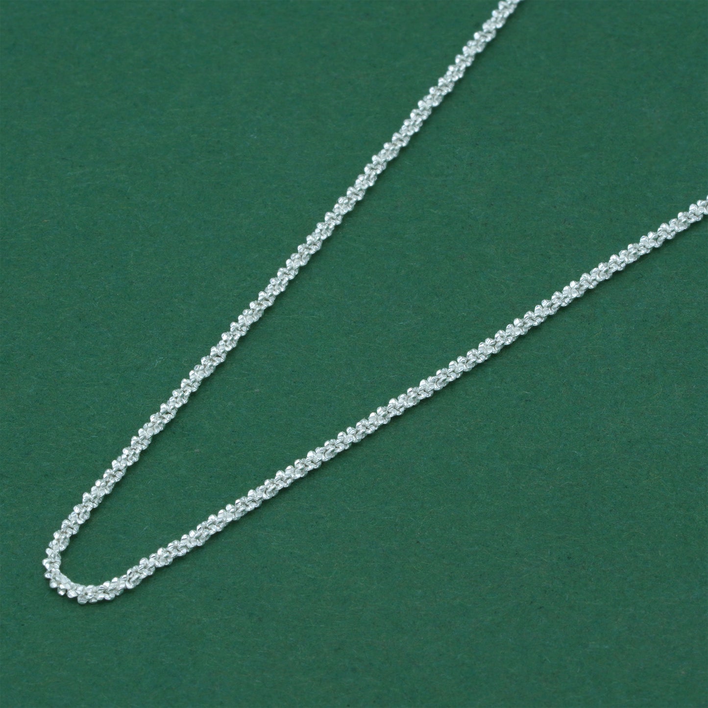 925 Sterling Silver Margherita Chain Necklace, Delicate Sparkle Silver Necklace, Minimal Everyday Jewellery, Gift for Her