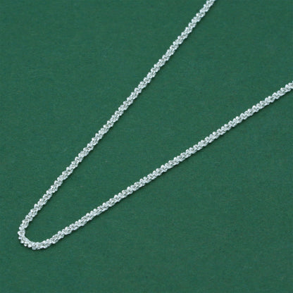 925 Sterling Silver Margherita Chain Necklace, Delicate Sparkle Silver Necklace, Minimal Everyday Jewellery, Gift for Her