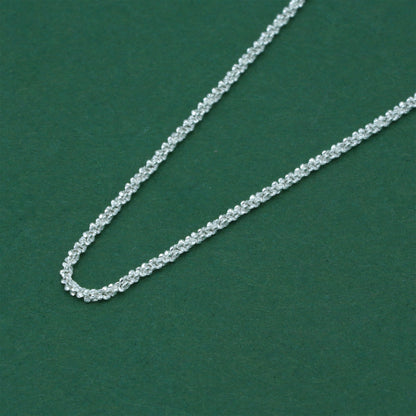 925 Sterling Silver Margherita Chain Necklace, Delicate Sparkle Silver Necklace, Minimal Everyday Jewellery, Gift for Her