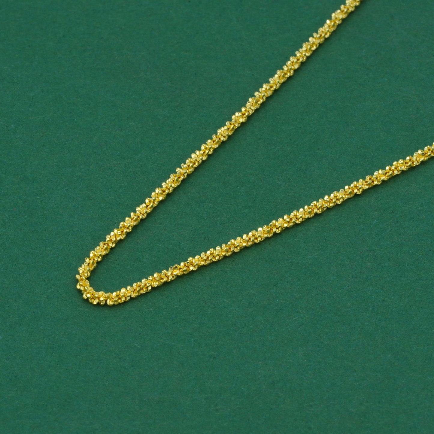 18k Gold Flash Plated Margherita Chain Necklace, Delicate Sparkle Gold Necklace, Minimal Everyday Jewellery, Gift for Her