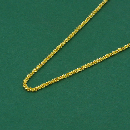 18k Gold Flash Plated Margherita Chain Necklace, Delicate Sparkle Gold Necklace, Minimal Everyday Jewellery, Gift for Her