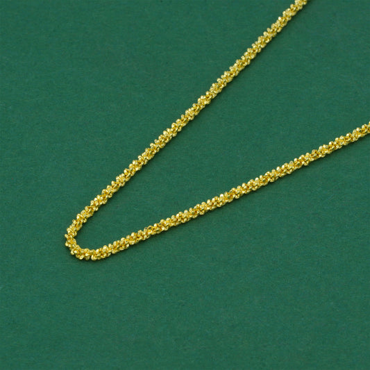 18k Gold Flash Plated Margherita Chain Necklace, Delicate Sparkle Gold Necklace, Minimal Everyday Jewellery, Gift for Her