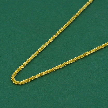 18k Gold Flash Plated Margherita Chain Necklace, Delicate Sparkle Gold Necklace, Minimal Everyday Jewellery, Gift for Her