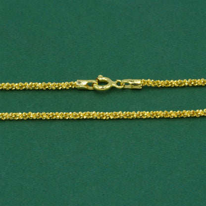 18k Gold Flash Plated Margherita Chain Necklace, Delicate Sparkle Gold Necklace, Minimal Everyday Jewellery, Gift for Her