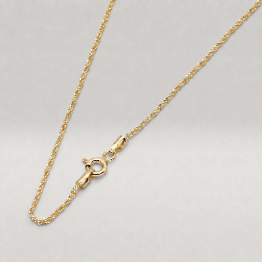 18k Gold Flash Plated Margherita Chain Necklace