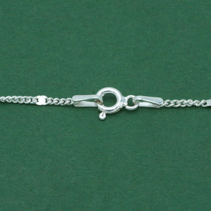 925 Sterling Silver Stamped Curb Chain Anklet, Classic Textured Curb Link Ankle Bracelet, Minimal Everyday Jewellery