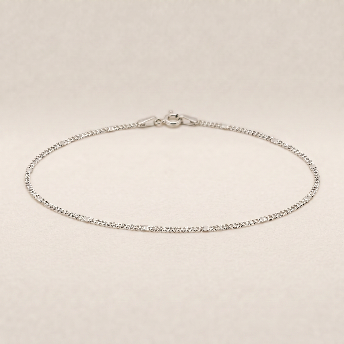 925 Sterling Silver Stamped Curb Chain Bracelet