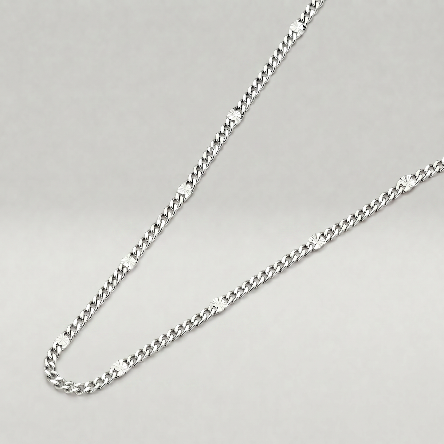 925 Sterling Silver Stamped Curb Chain Necklace