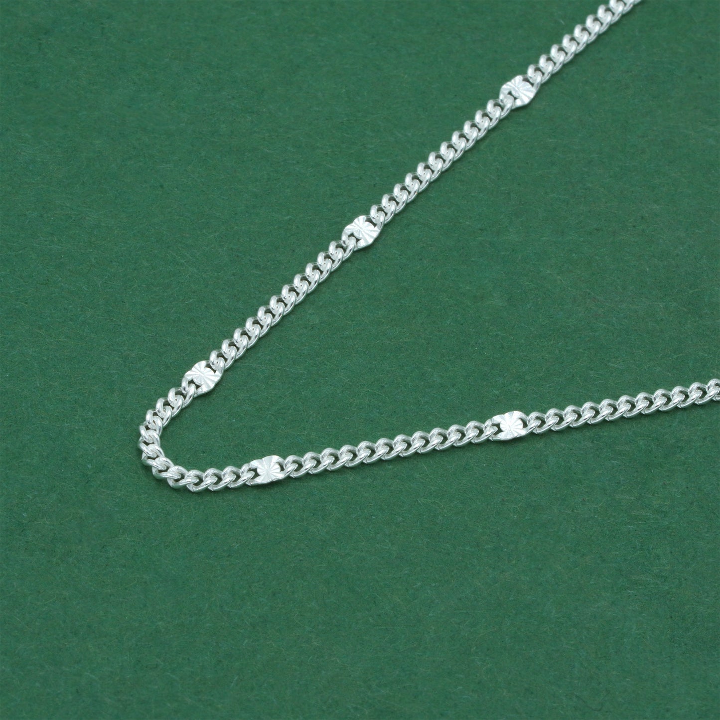 925 Sterling Silver Stamped Curb Chain Necklace, Classic Textured Curb Link Necklace, Minimal Everyday Jewellery