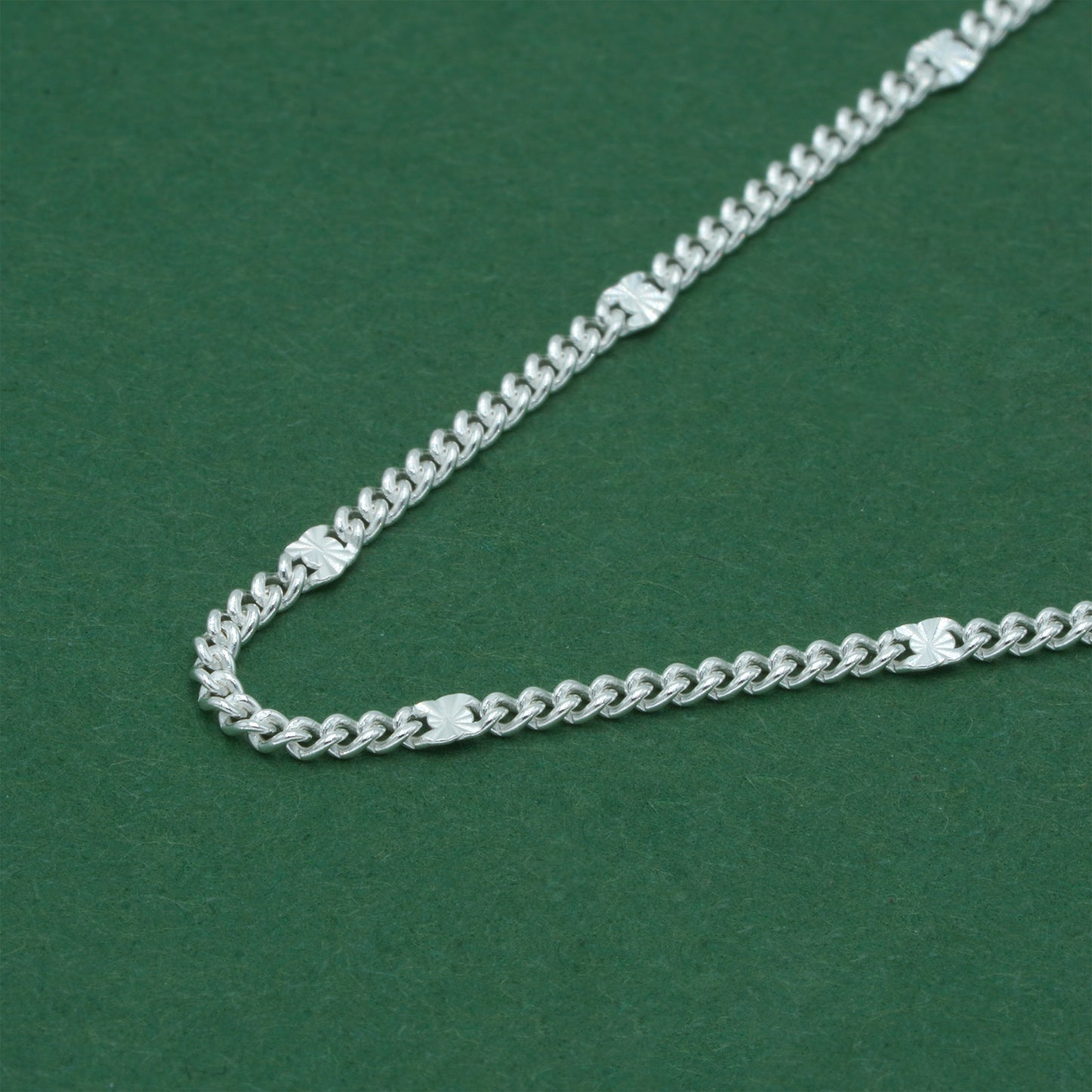 925 Sterling Silver Stamped Curb Chain Necklace, Classic Textured Curb Link Necklace, Minimal Everyday Jewellery