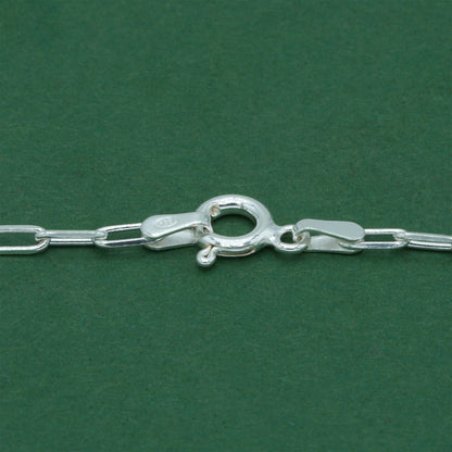 925 Sterling Silver Paperclip Chain Bracelet, Minimal Elongated Link Bracelet, Modern Everyday Jewellery