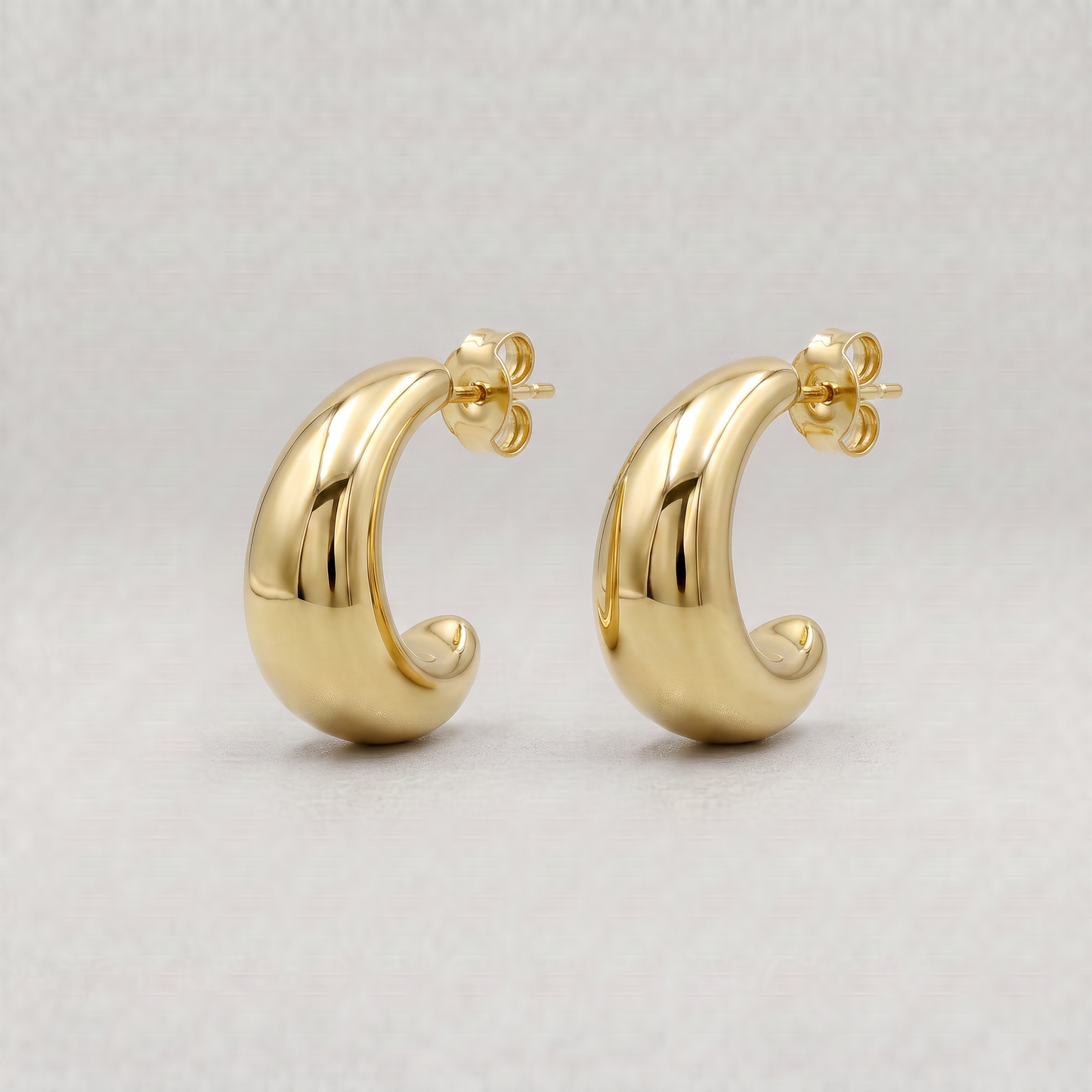 18k Flash Gold Plated Savi Dome Earrings