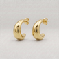 18k Flash Gold Plated Savi Dome Earrings