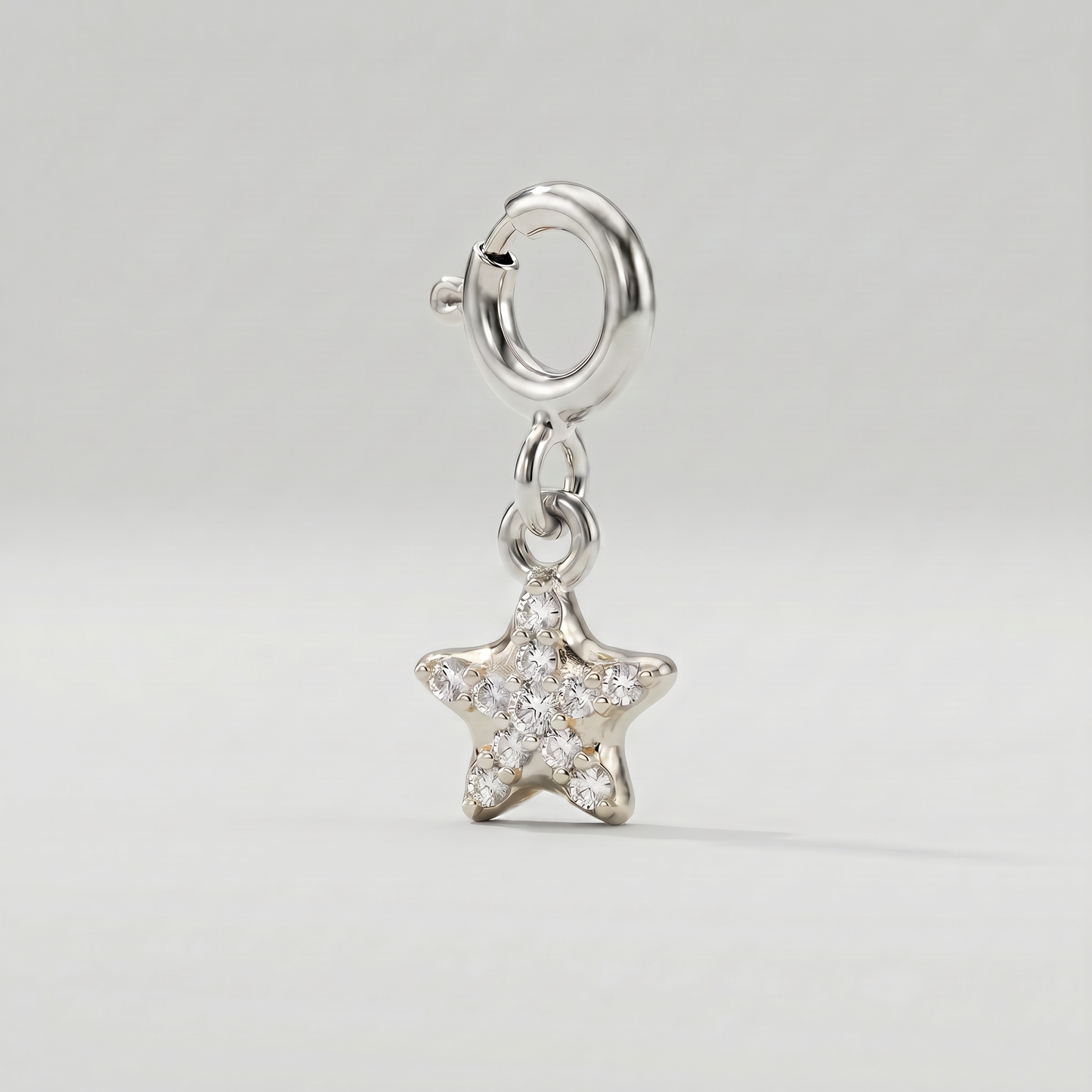 4mm CZ Pavé Star Charm