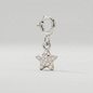 4mm CZ Pavé Star Charm