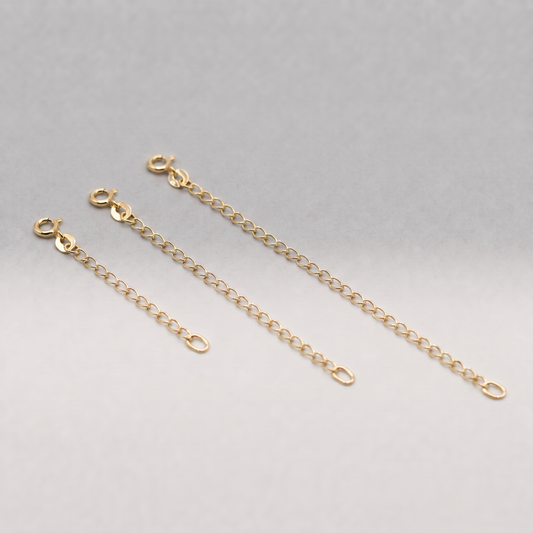 Gold Plated 925 Sterling Silver Chain Extender Necklace/Bracelet Extension