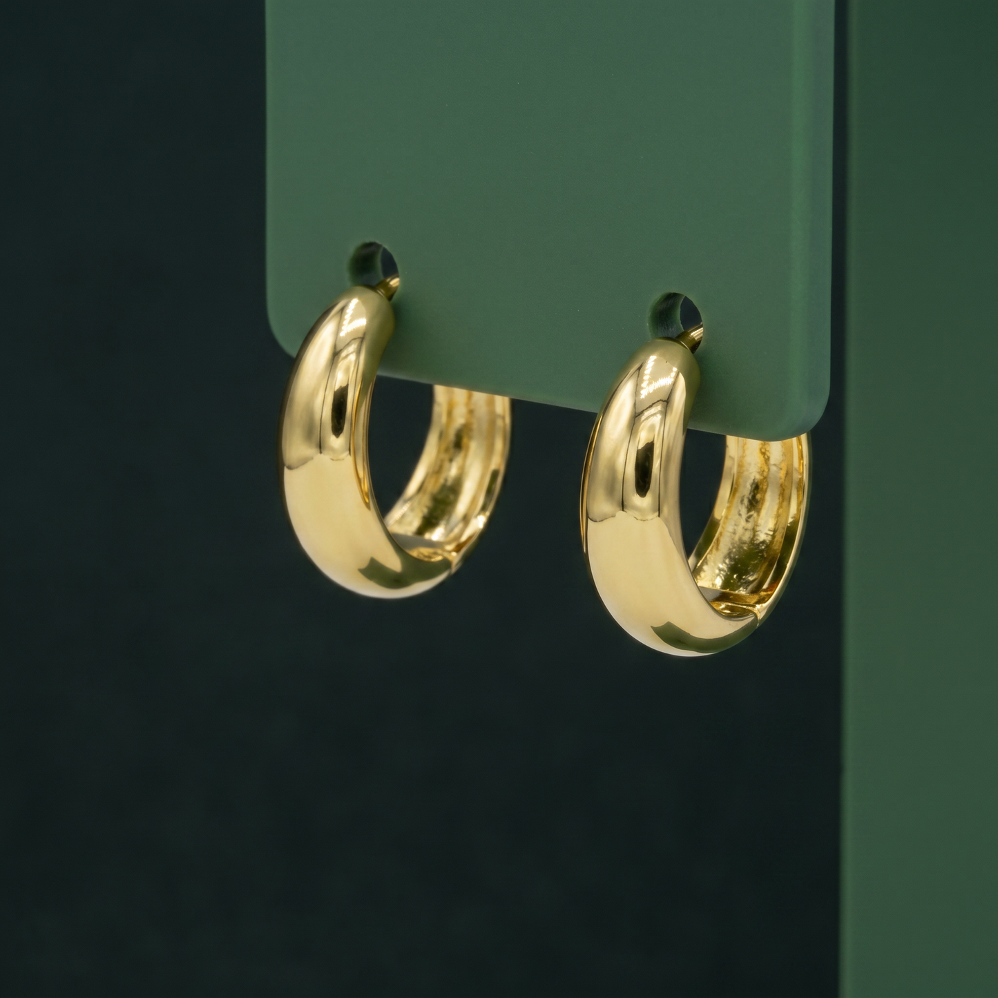 10/12mm Chunky Huggie Hoop Earrings