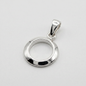 925 Sterling Silver Creole Style Square Tube Hoop Earring 20mm