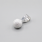 925 Sterling Silver 7mm Frosted Ball Pendant