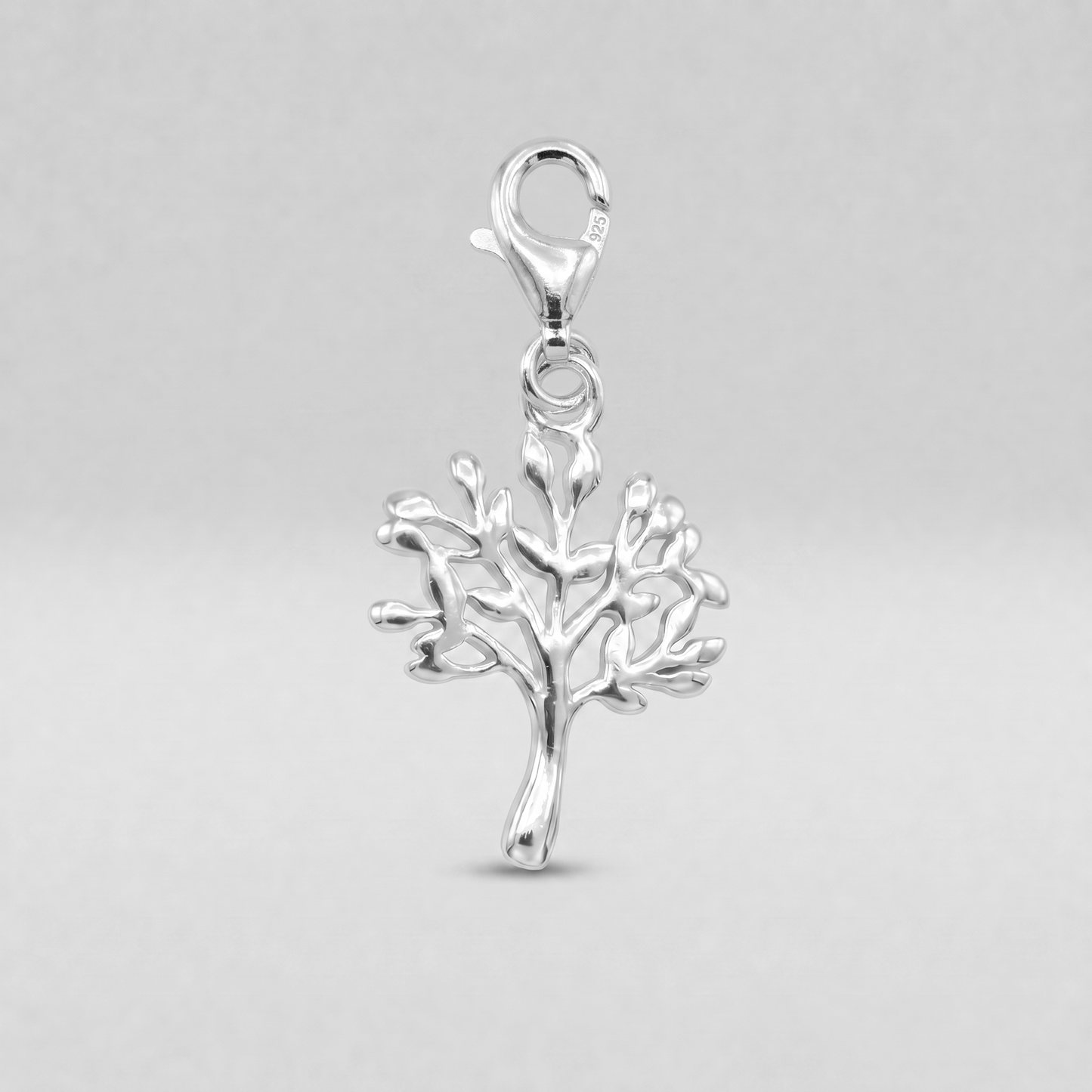 925 Sterling Silver 15mm Tree Of Life Charm