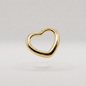 Gold Plated 925 Sterling Silver Floating Heart Charm Pendant