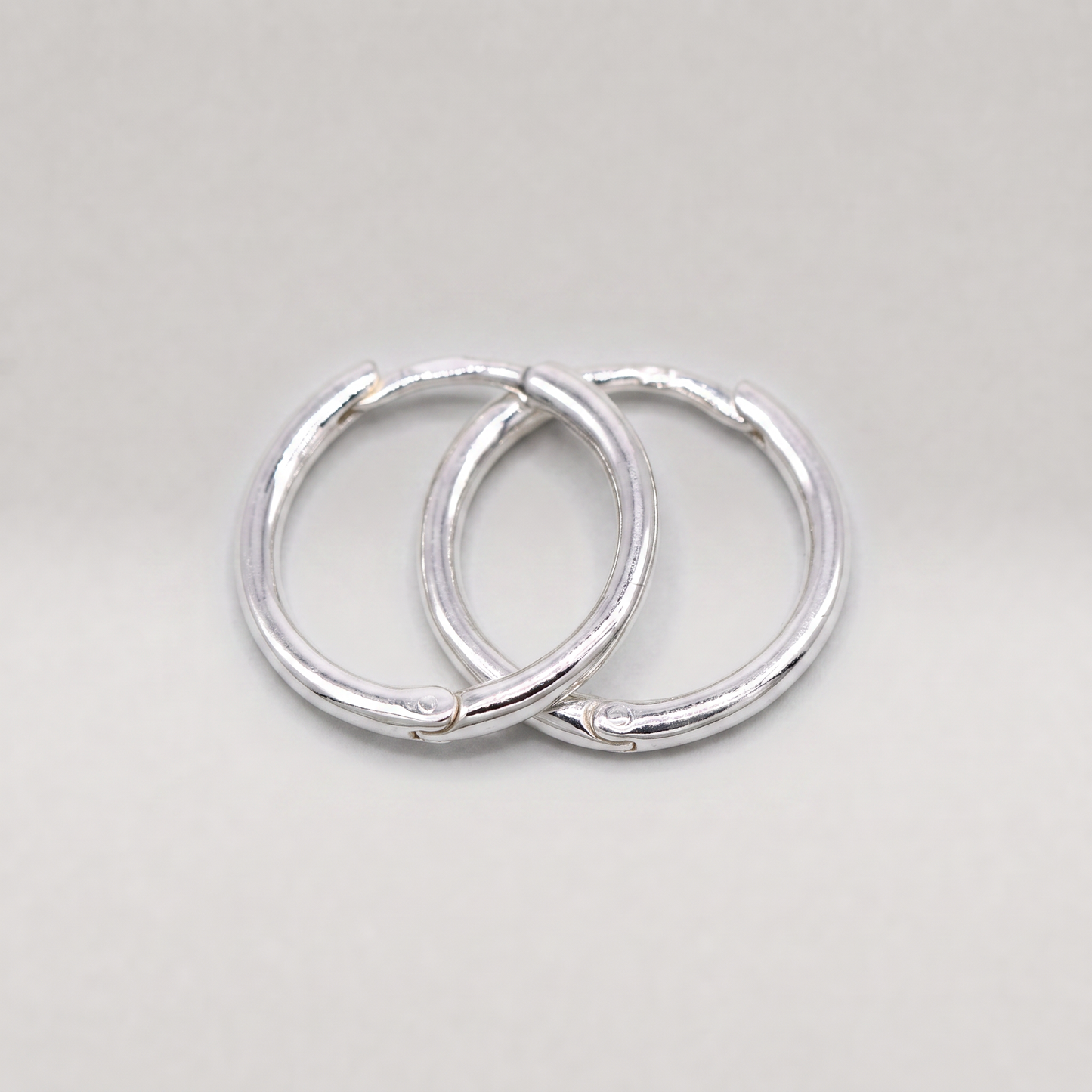925 Sterling Silver 10, 14, 18mm Round Ear Huggie Hoop Earrings
