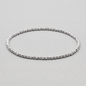 925 Sterling Silver Elastic Knurled 3mm Bead Stretch Bracelet 7.5"