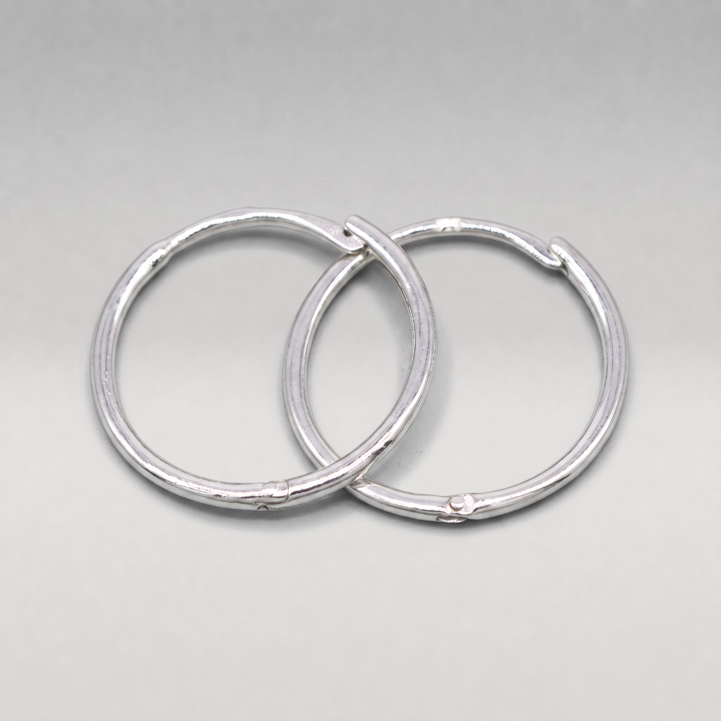 925 Sterling Silver 10, 14, 18mm Round Ear Huggie Hoop Earrings
