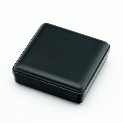 Black Foam Padded Rectangle Hinged Jewellery Box 80mm x 56mm x 21mm