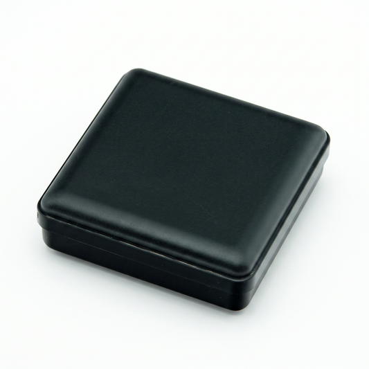 Black Foam Padded Rectangle Hinged Jewellery Box 80mm x 56mm x 21mm
