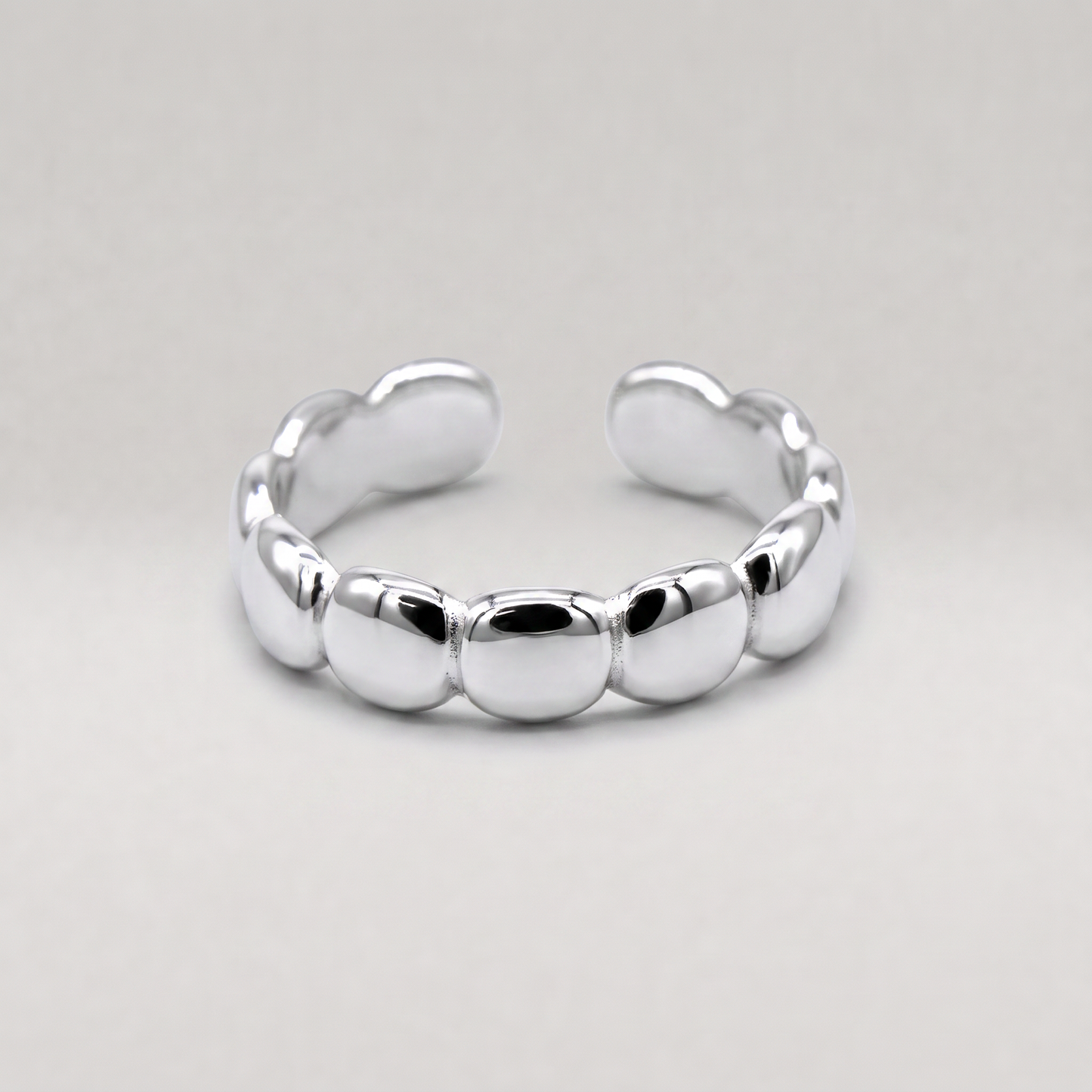 925 Sterling Silver Bubble Toe/Adjustable Ring
