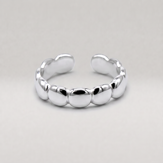 925 Sterling Silver Bubble Toe/Adjustable Ring