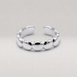 925 Sterling Silver Bubble Toe/Adjustable Ring