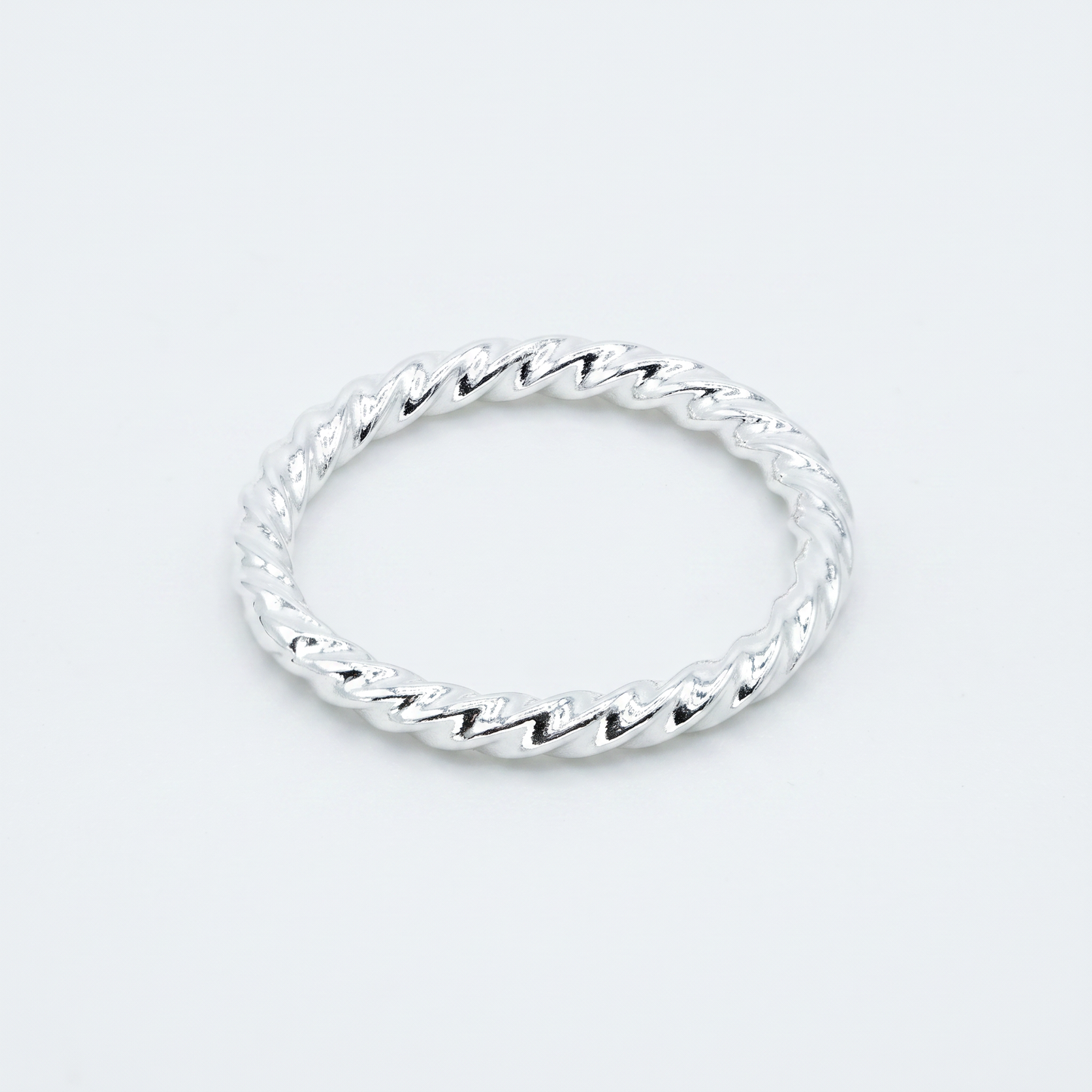 925 Sterling Silver 2.2mm Twisted Ring Band