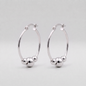 925 Sterling Silver Creole Style Square Tube Hoop Earring 20mm