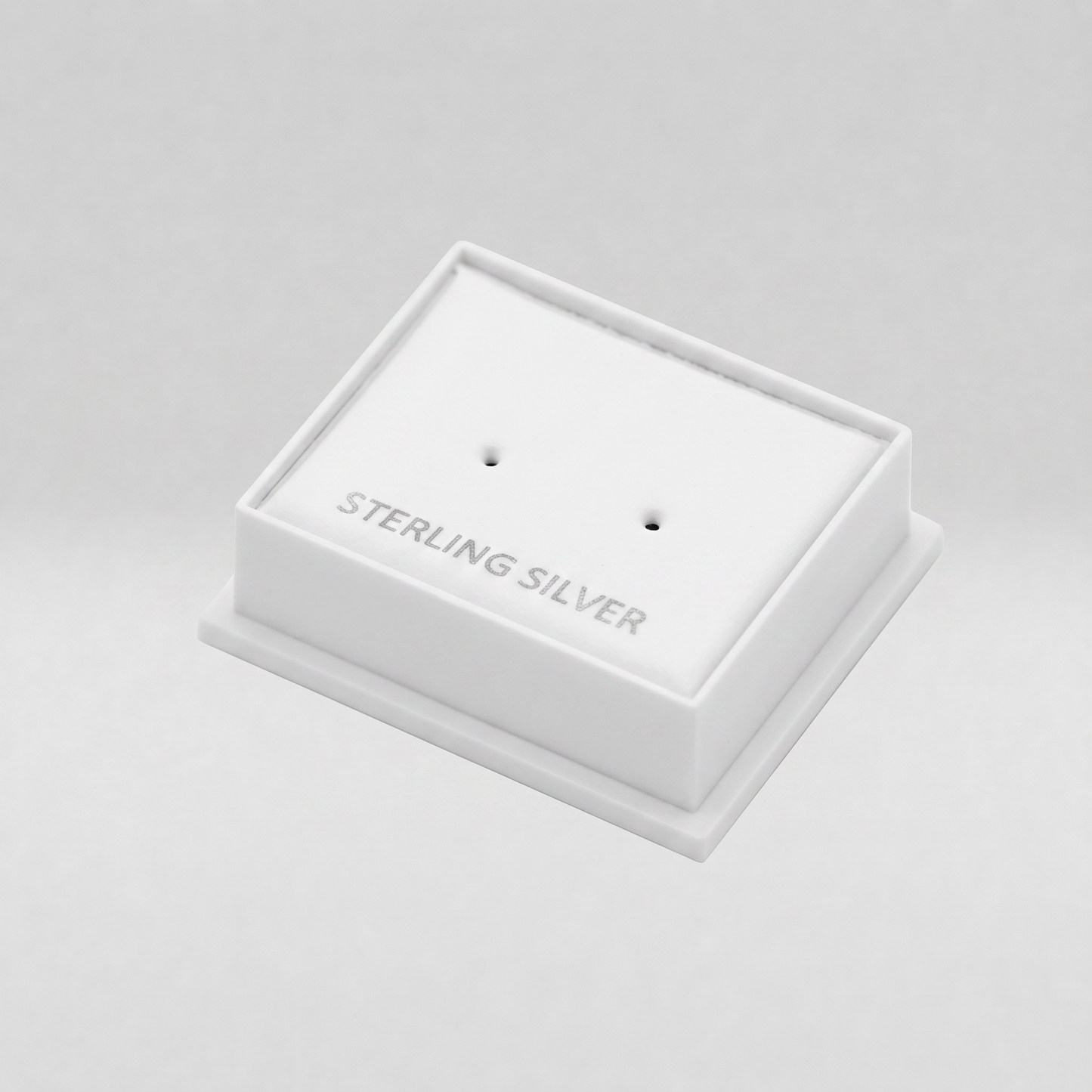 Clear Lid Earring Display Boxes "Sterling Silver" Embossed Pad 41 x 35 x 21 mm