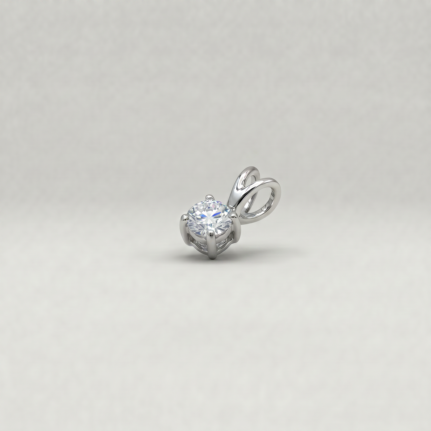 3mm Sterling Silver CZ Pendant