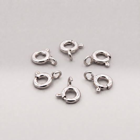 925 Sterling Silver Bolt Ring Clasp Necklace Chain Repair Open 5mm (6x)