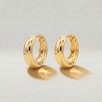 10/12mm Chunky Huggie Hoop Earrings