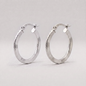 Vintage Effect Wavy Creole Hoop Earrings 21mm