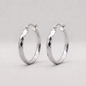 Diamond Cut Creole Hoop Earrings 25mm