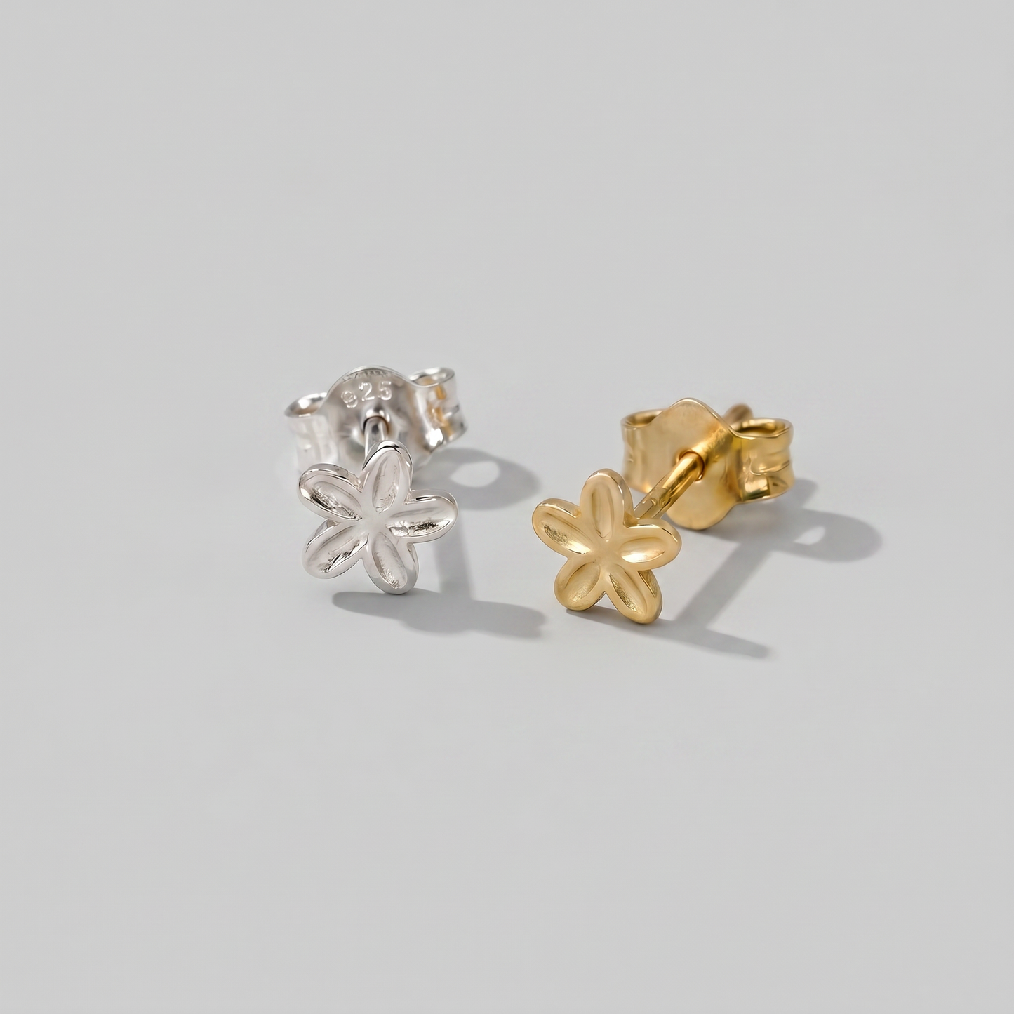 4mm Flower Stud Earrings