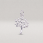 925 Sterling Silver 15mm Tree Of Life Pendant