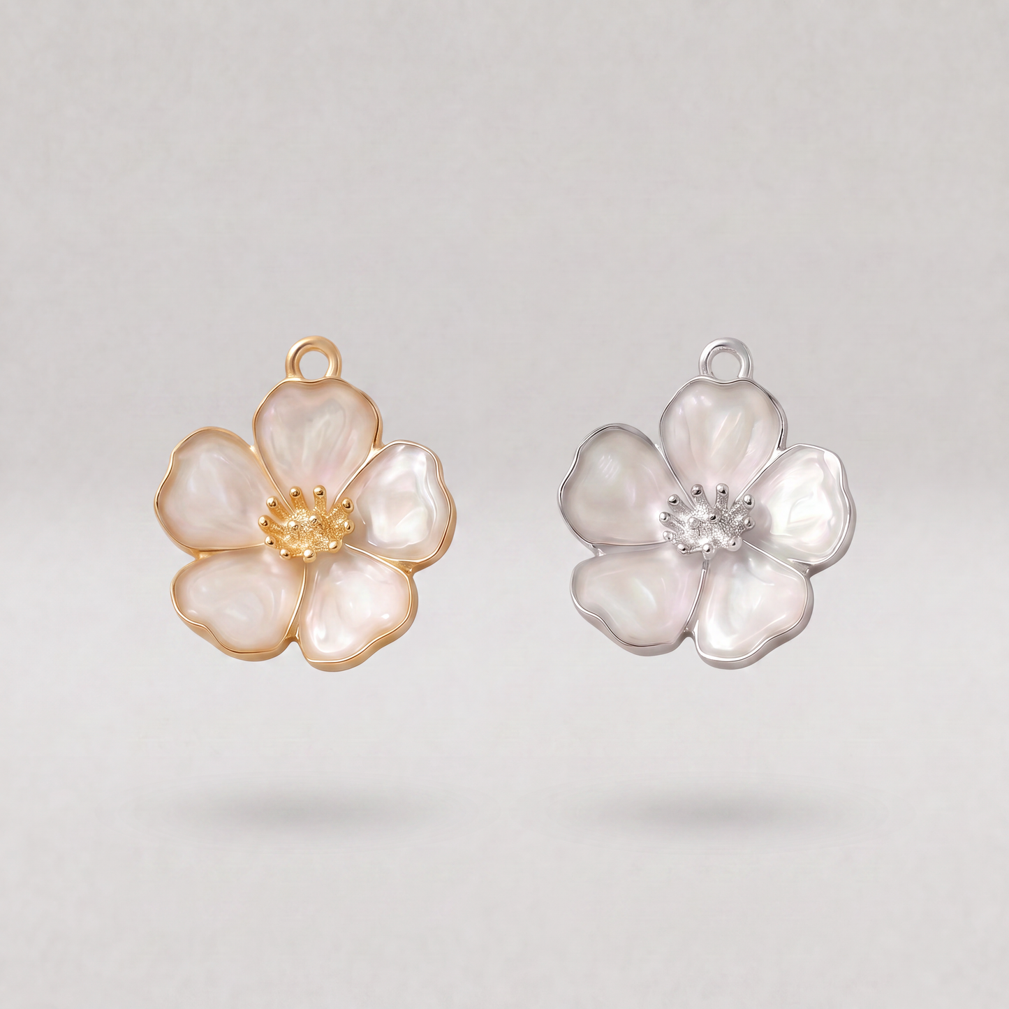 Enamel Sakura Flower Pendant