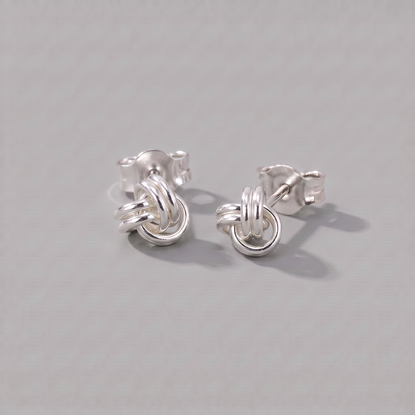 925 Sterling Silver Knot Stud Earrings