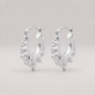 925 Sterling Silver Victorian Spike Creole Earrings
