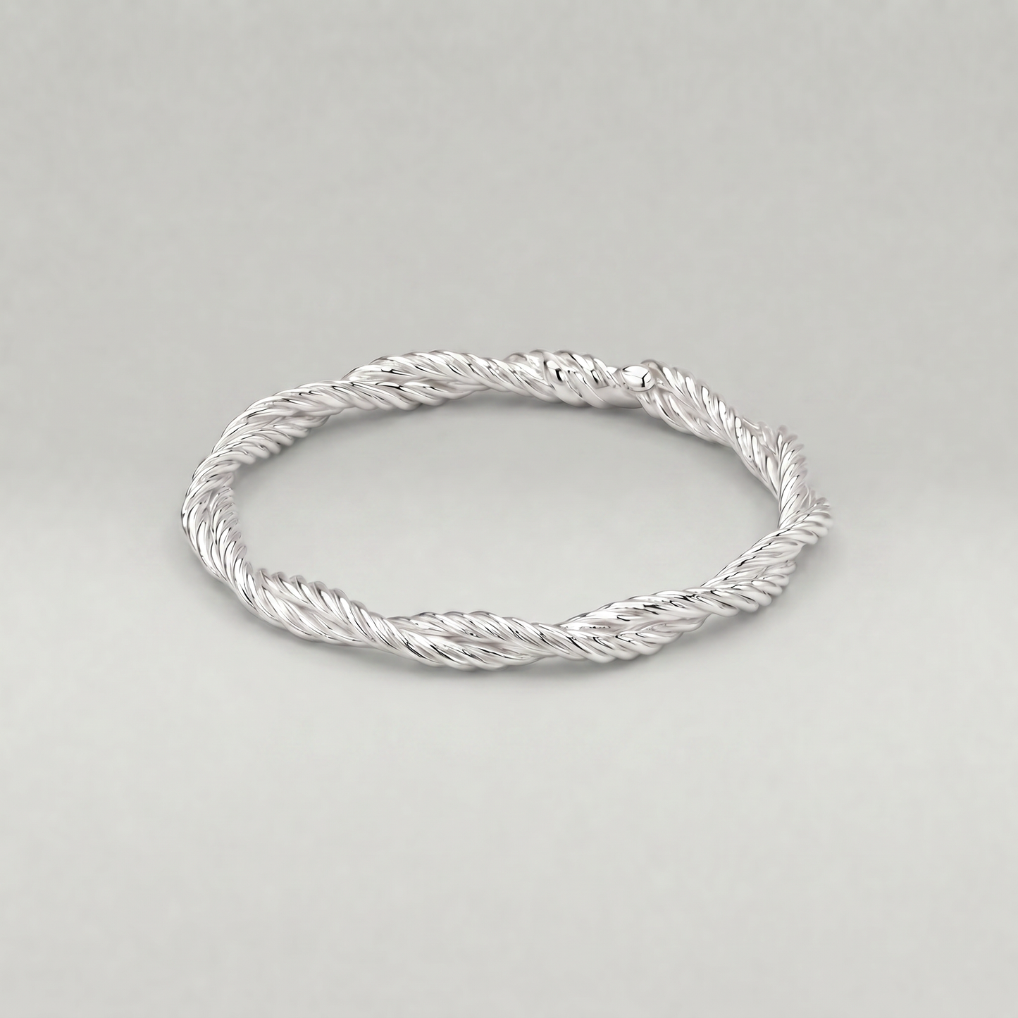 925 Sterling Silver 1.7mm Corda Rope Ring