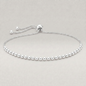 925 Sterling Silver Adjustable 2mm Beaded Slider Bracelet